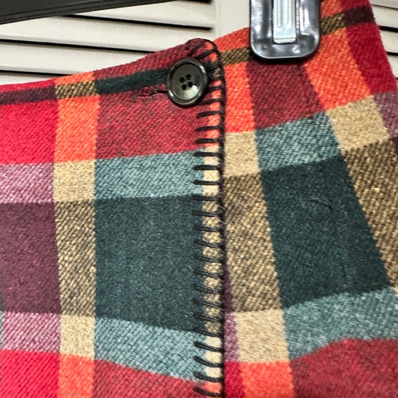 Charter Club Plaid Wool Wrap Mini Skirt Fully Lined Size 4 - Picture 4 of 7